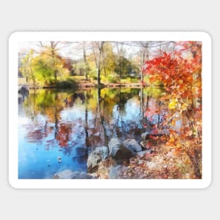 Autumn Lake Sticker